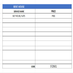 Rate list